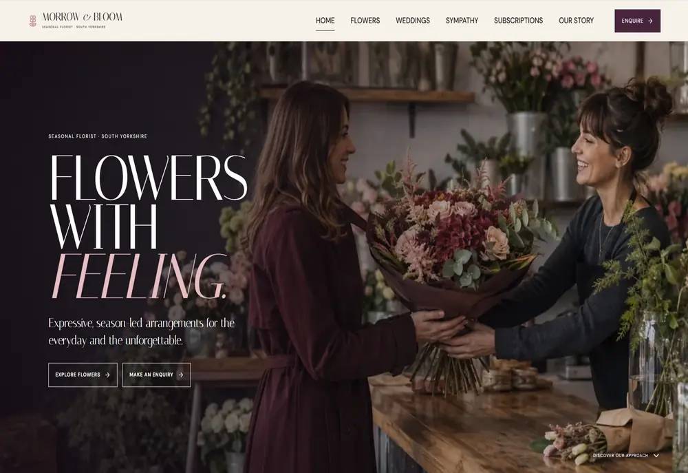 Morrow & Bloom website screenshot